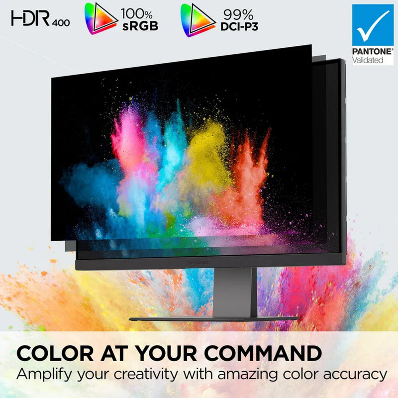 Load image into Gallery viewer, Viewsonic vp2788-5k mac-compatible 27 4k uhd monitor (zwart, 2x thunderbolt 4, 1x hdmi, 1x displayport, usb-a, usb-c)
