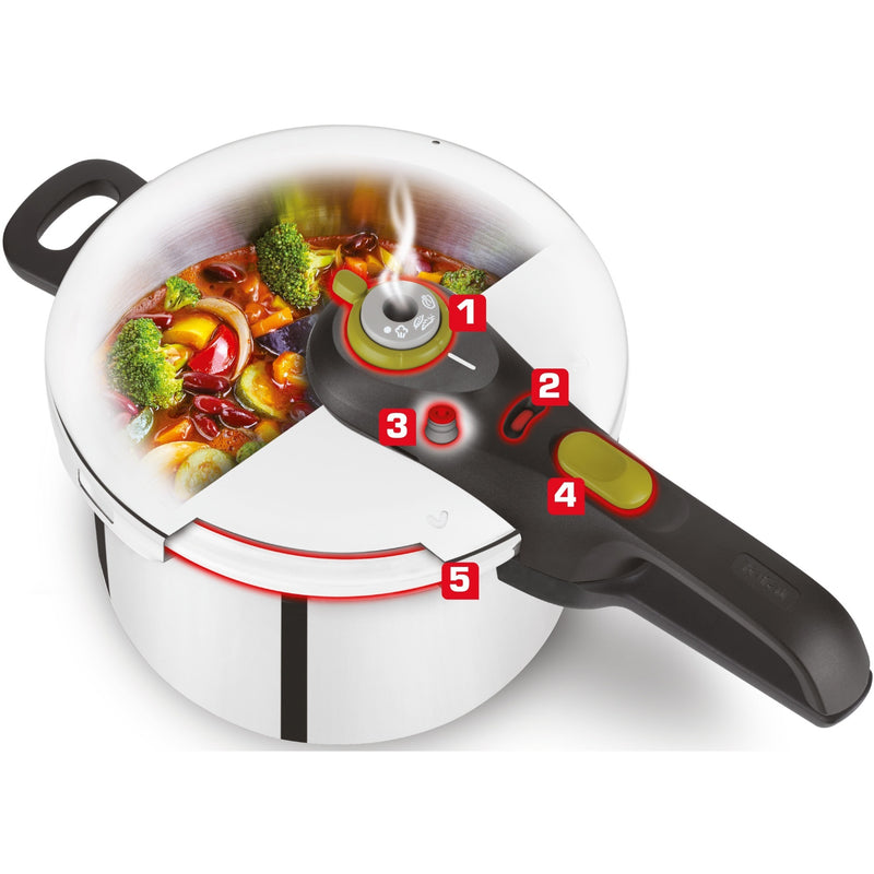 Load image into Gallery viewer, Tefal snelkookpan secure 5 neo p2530738 (roestvrij staal zwart, 6 liter)
