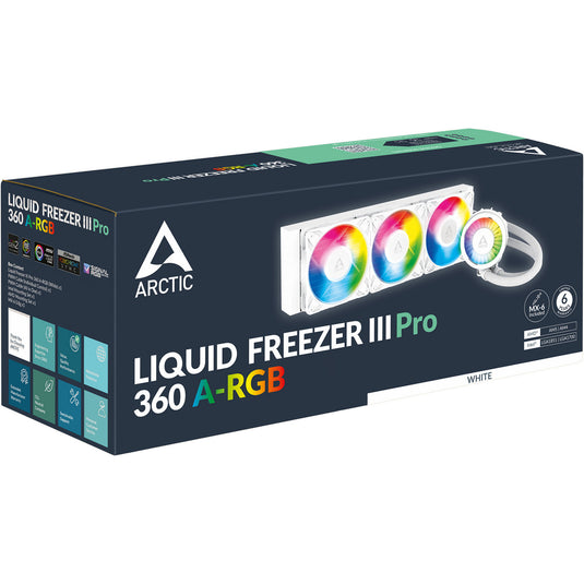 Arctic liquid freezer iii pro 360 a-rgb waterkoeling (wit)