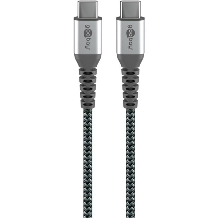 Load image into Gallery viewer, Goobay usb-c snellader nano (65 w) en usb-c textielkabel (zwart, 1 meter)
