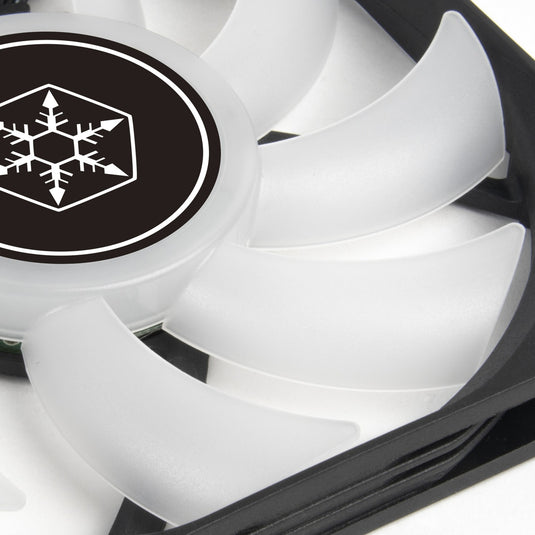 Silverstone air slimmer 120 argb case fan (zwart transparant, 120 x 120 x 15 mm, pwm)