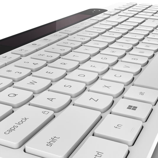 Lenovo 800 self-charging bluetooth keyboard (wit, us lay-out (qwerty), plunger, 100%, plunger switch, bluetooth 5.1, usb-c)