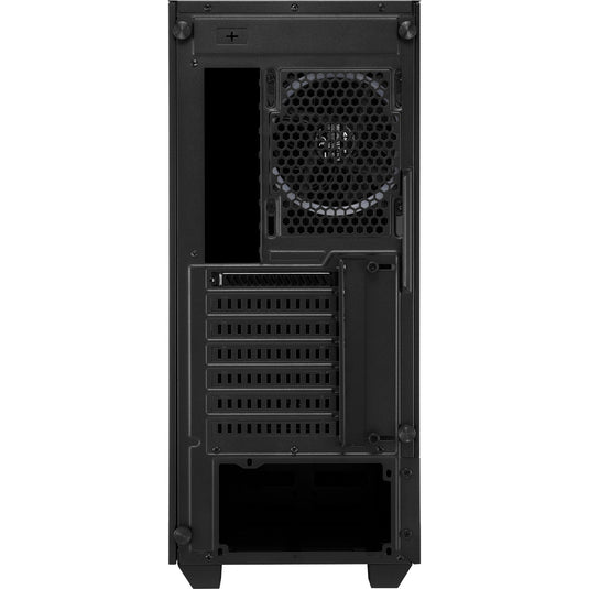 Sharkoon rgb lit 100 midi tower behuizing (zwart | 3x usb-a | rgb | window)