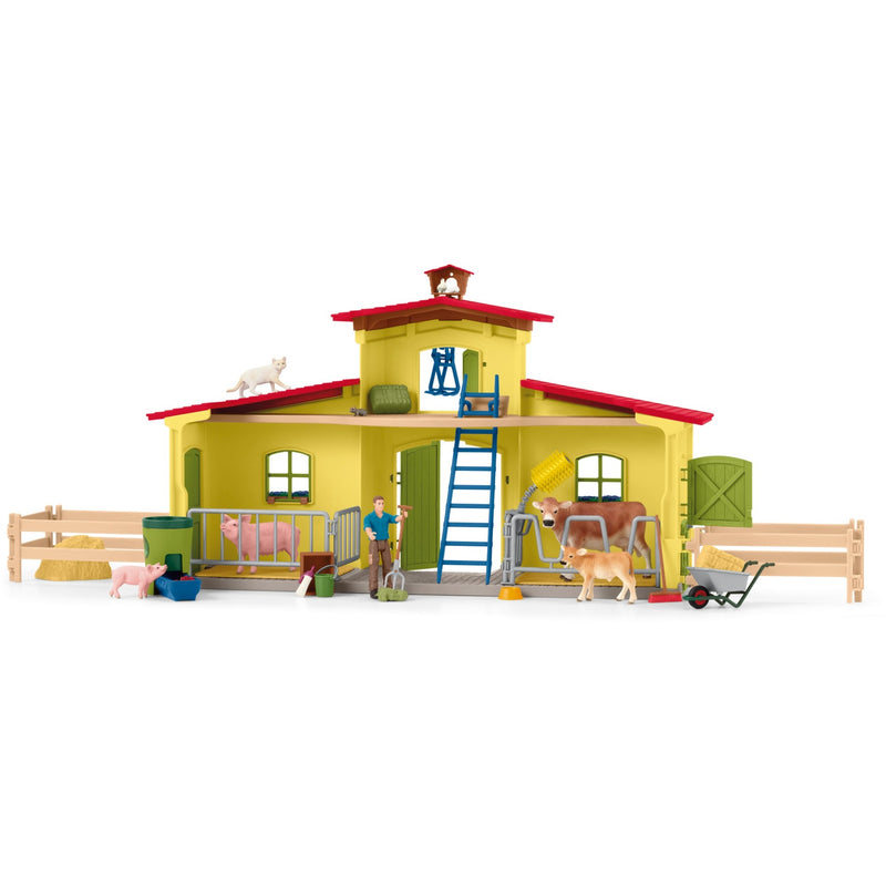 Load image into Gallery viewer, Schleich farm world - grote stal, geel speelfiguur
