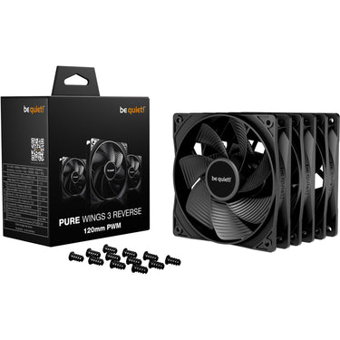 Be quiet! pure wings 3 reverse case fans (zwart, 3 stuks, 120 x 120 x 25 mm, pwm)