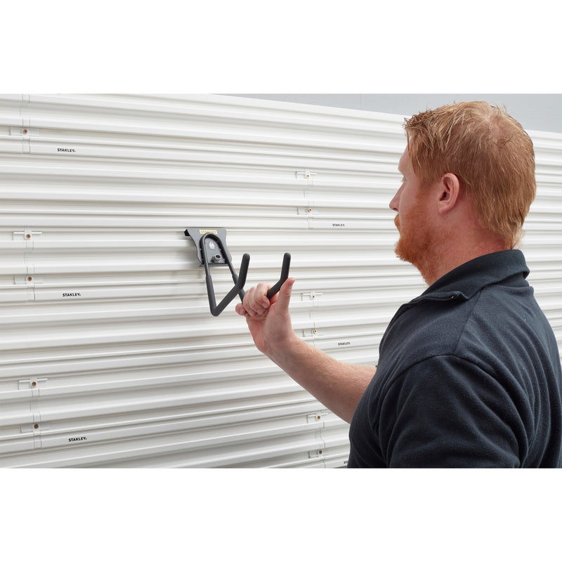 Load image into Gallery viewer, Stanley track wall - universele haak large houder (zwart)
