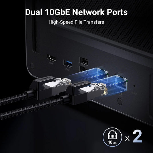 Ugreen nasync dxp6800 pro (grijs, 2x 10gbe, hdmi, thunderbolt 4 (40gb s))