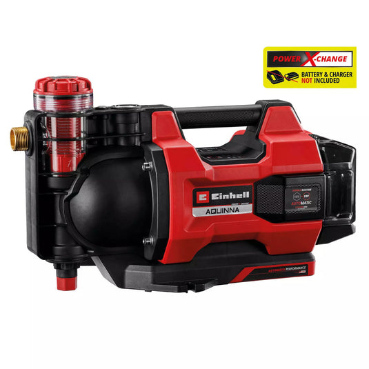 Einhell aquinna accu automatische tuinpomp (rood zwart, accu en oplader niet inbegrepen, power x-change)