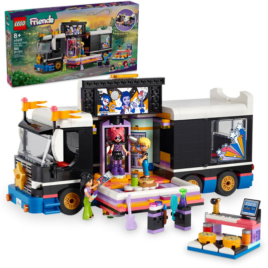 Lego friends - toerbus van popster constructiespeelgoed (42619)