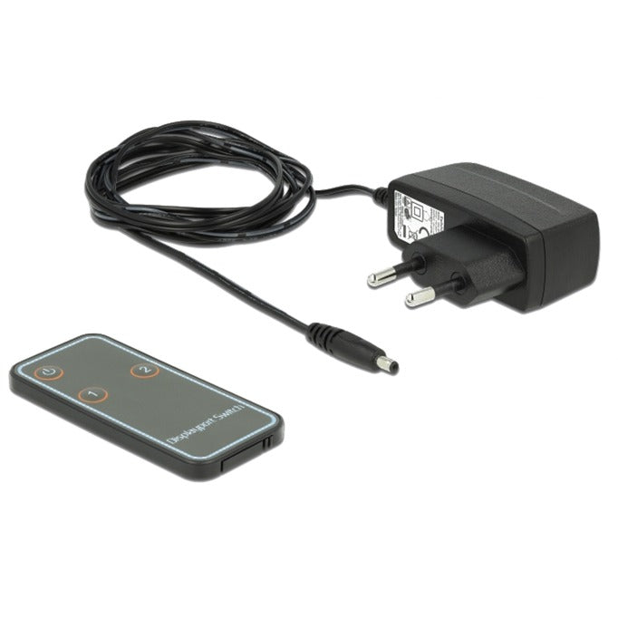 Load image into Gallery viewer, Delock displayport switch 2x 2 displayport in naar 1x 2 displayport out (zwart)
