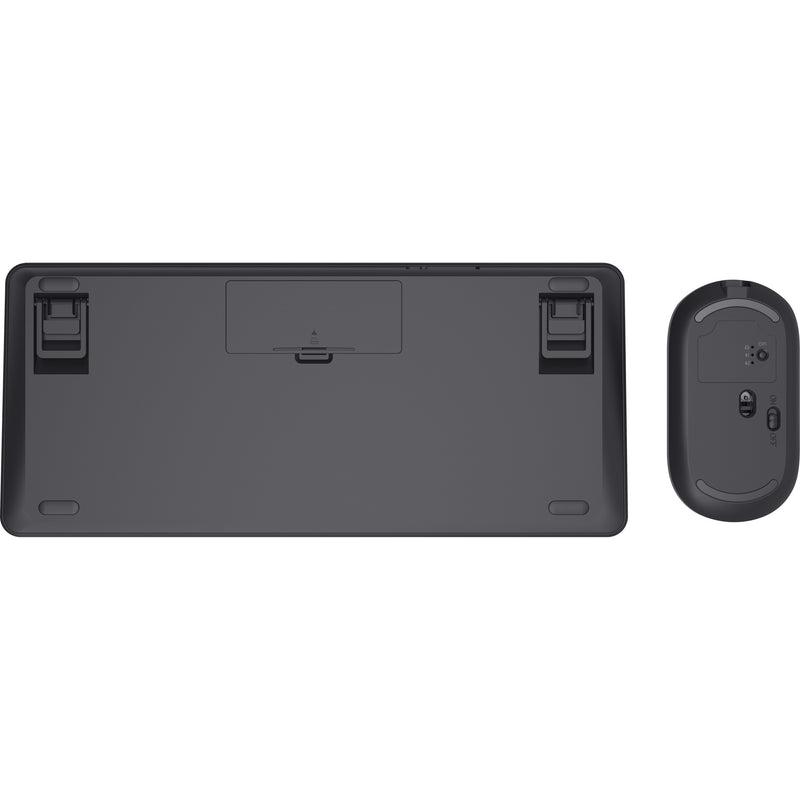Load image into Gallery viewer, Trust lyra multi-device wireless keyboard mouse, desktopset (zwart, us lay-out, scissor switches, 800 - 1.600 dpi, 2,4 ghz usb, bluetooth, 65%)
