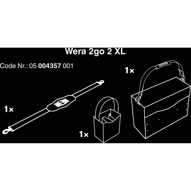 Load image into Gallery viewer, Wera 2go 2 xl gereedschapskoffer gereedschapskist (zwart)
