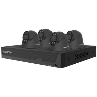 Foscam poe kit fna108e-t4-2t beveiligingsset beveiligingscamera (zwart)