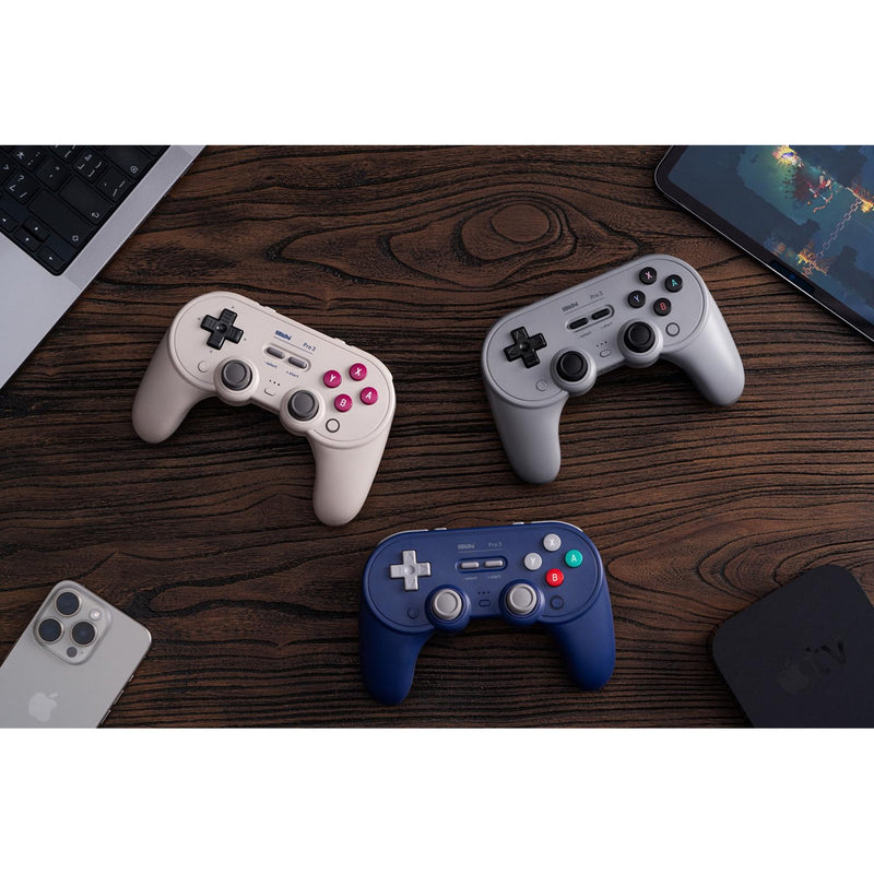 Afbeelding laden in galerijviewer, 8bitdo pro 3 bluetooth gamepad (paars wit, switch 1 2, pc, android, 2.4 ghz bluetooth usb)
