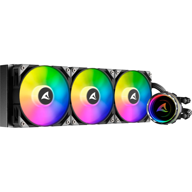 Load image into Gallery viewer, Sharkoon s90 rgb waterkoeling (zwart, 4-pins pwm fan-connector)
