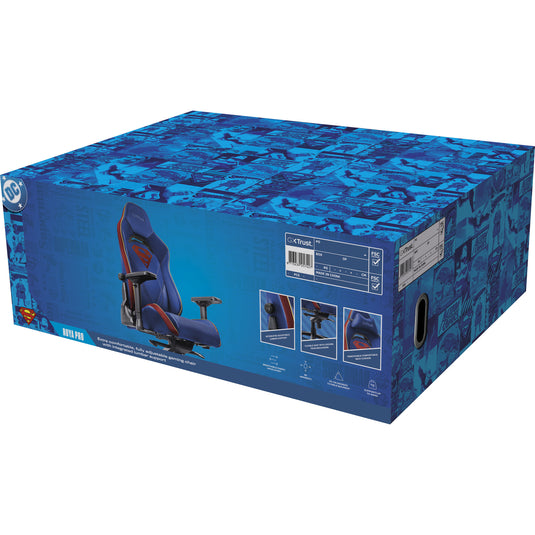 Trust gxt 721sm ruya pro premium comfortabele gamingstoel (blauw rood)