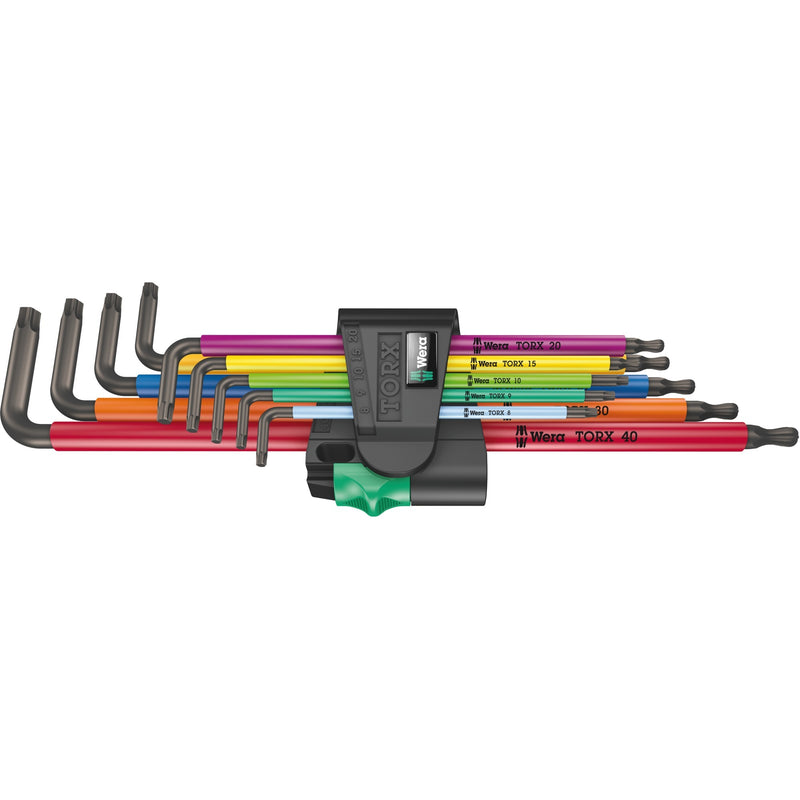 Load image into Gallery viewer, Wera inbussleutelset torx 967 9 tx xl multicolour 1 (9-delig, torx t8 tot t40)
