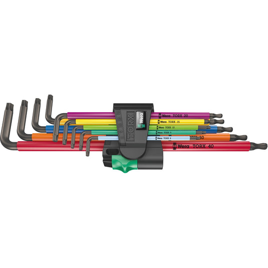 Wera inbussleutelset torx 967 9 tx xl multicolour 1 (9-delig, torx t8 tot t40)