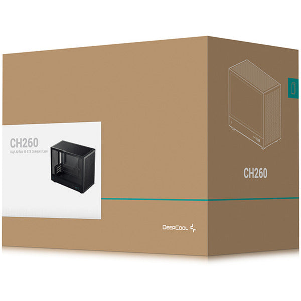 Load image into Gallery viewer, Deepcool ch260 mini tower behuizing (zwart | 2x usb-a | 1x usb-c | tempered glass)
