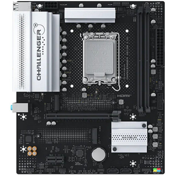 Afbeelding laden in galerijviewer, Maxsun ms-challenger h810m 2.5g socket 1851 moederbord (zwart, 2.5 gb-lan, sound, µatx)
