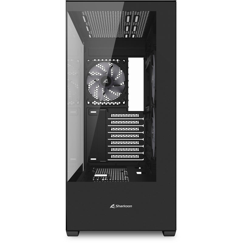 Load image into Gallery viewer, Sharkoon sk6 argb midi tower behuizing (zwart | 2x usb-a | rgb | tempered glass)

