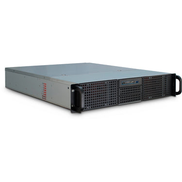 Inter-tech ipc 2u-20255 rack behuizing (zwart | 2x usb-a)