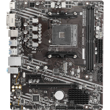 Msi a520m-a pro socket am4 moederbord (zwart grijs, raid, gb-lan, sound, µatx)