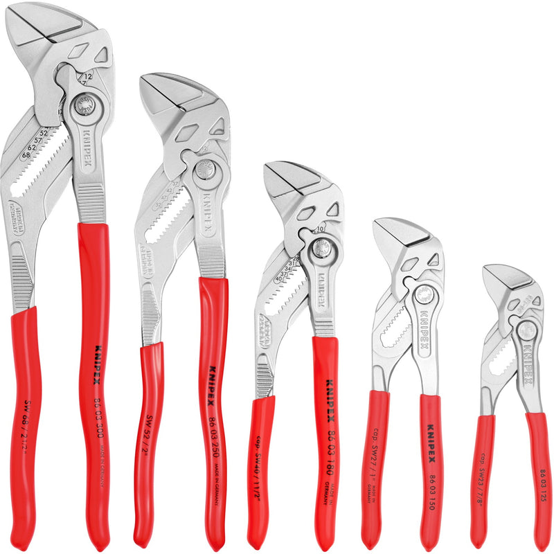 Load image into Gallery viewer, Knipex sleuteltangenset 00 19 55 s4, 5-delig (rood, incl. roltas)
