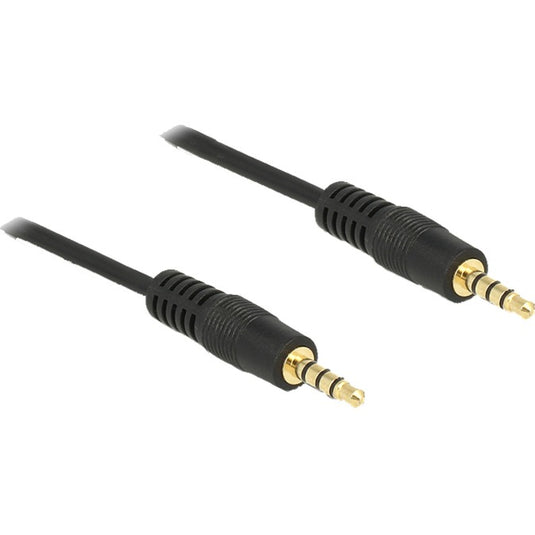 Delock 3,5 mm male > 3.5 mm male kabel (zwart, 2 meter)