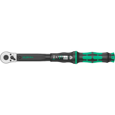 Wera click-torque b 2 draaimomentsleutel met omschakelratel, 20-100 nm (zwart groen)