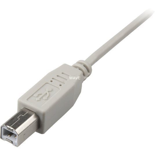 Sharkoon usb-a 2.0 > usb-b kabel (grijs, 0,5 meter)