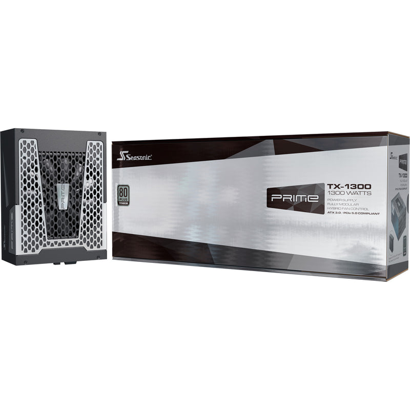 Load image into Gallery viewer, Seasonic prime tx-1300 modulaire 1300 watt voeding (zwart, 1x 12vhpwr, 6x pcie)
