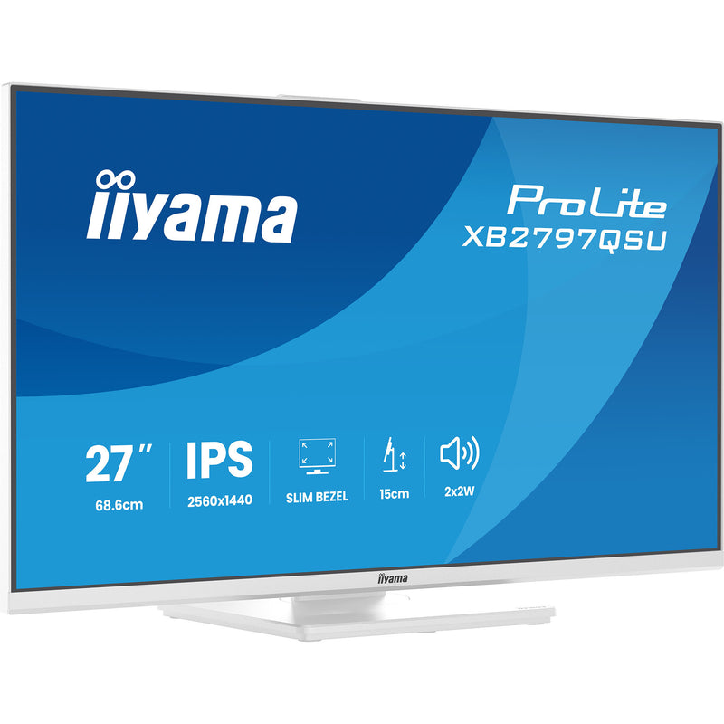 Load image into Gallery viewer, Iiyama prolite xb2797qsu-w1 27 monitor (wit (mat), hdmi, displayport, usb, audio)
