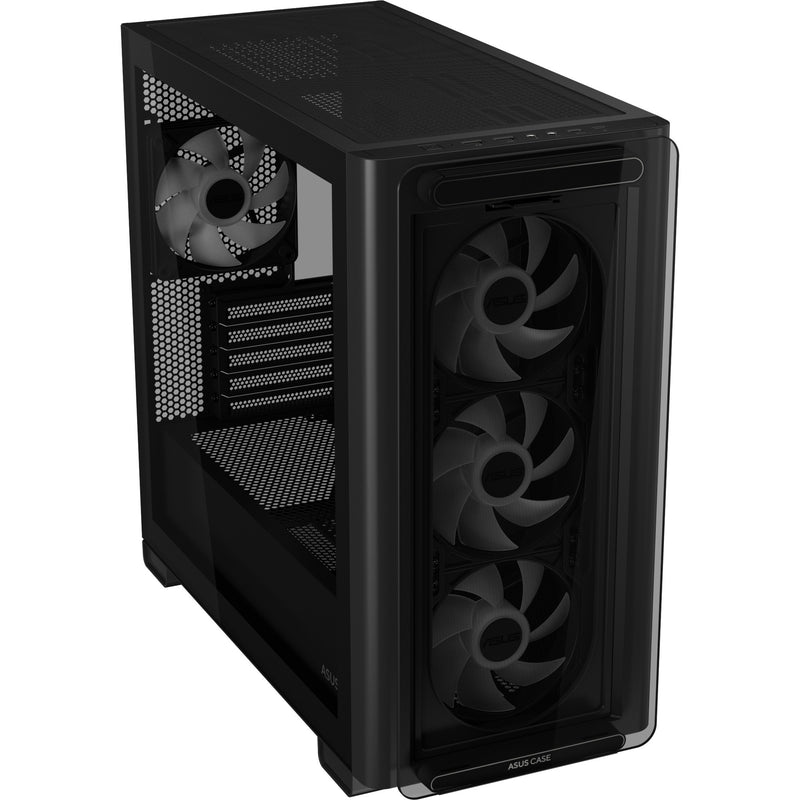 Load image into Gallery viewer, Asus a23 plus mini tower behuizing (zwart | 2x usb-a | 1x usb-c | rgb | tempered glass)
