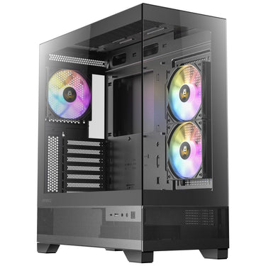Antec cx700 argb midi tower behuizing (zwart | 1x usb-a | 1x usb-c | tempered glass)