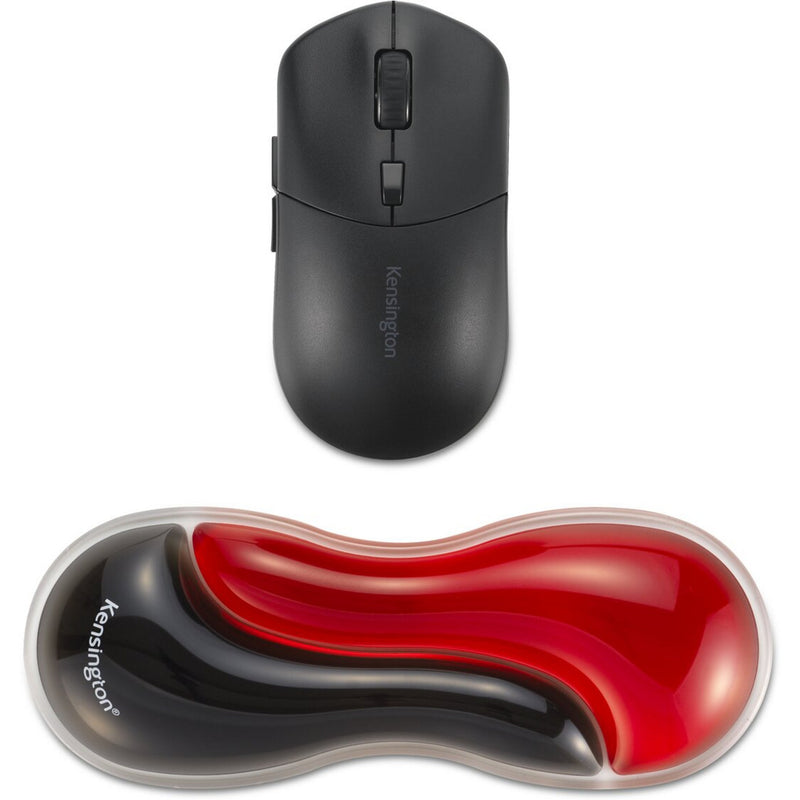 Load image into Gallery viewer, Kensington slim duo gel mouse trackball wrist rest polssteun (rood zwart)
