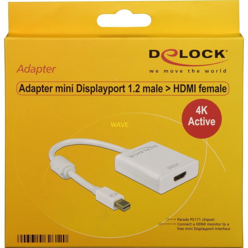 Load image into Gallery viewer, Delock mini displayport > hdmi adapter (wit, 0,2 meter, 4k)
