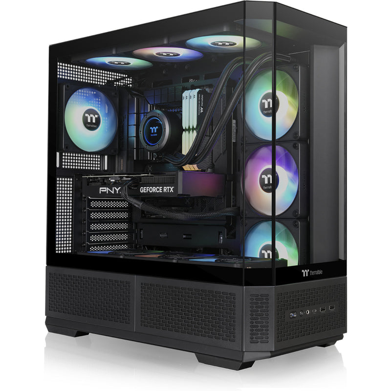 Load image into Gallery viewer, Thermaltake view 370 tg argb midi tower behuizing (zwart | 2x usb-a | 1x usb-c | rgb | tempered glass)
