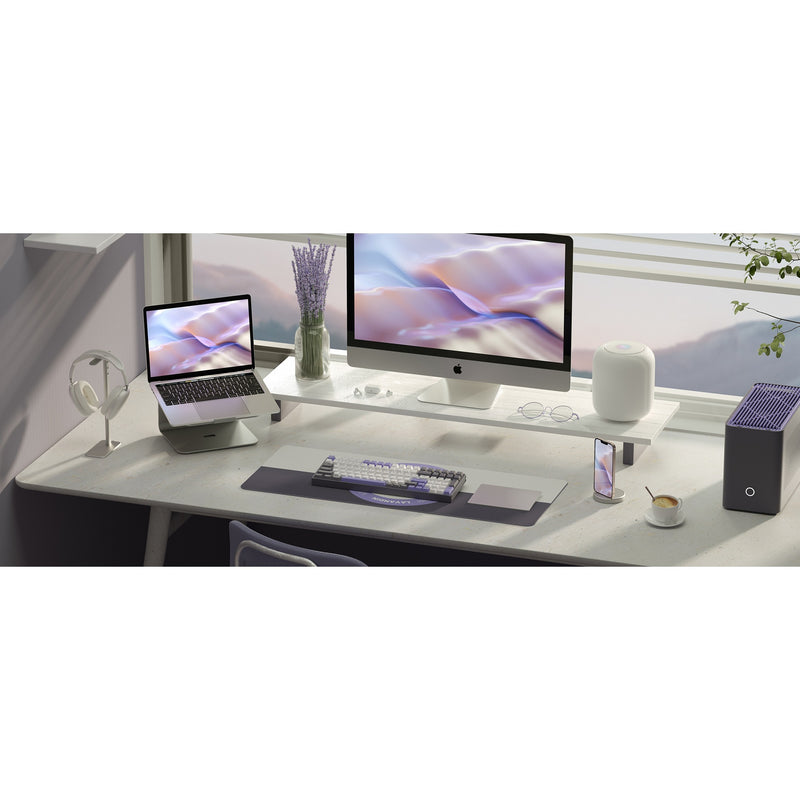 Load image into Gallery viewer, Iqunix f97 lavandin wireless mechanical keyboard, gaming toetsenbord (lavendel, us lay-out, cherry mx brown, rgb leds, 96%, hot-swappable, pbt, 2.4ghz | bluetooth 5.1 | usb-c)
