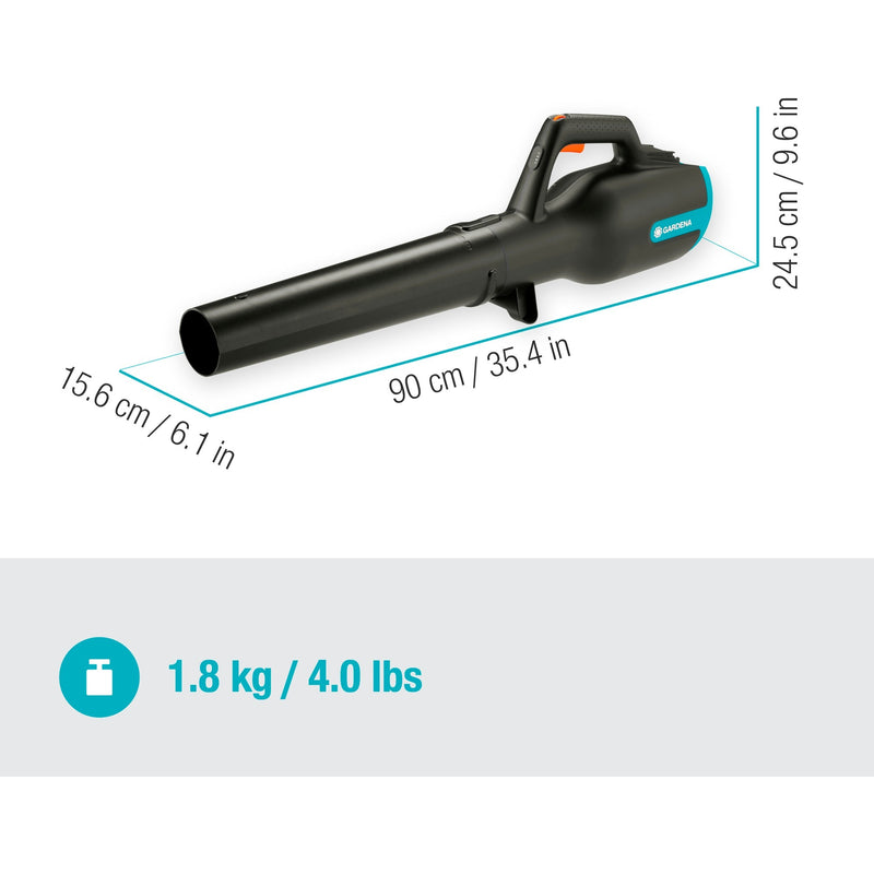 Load image into Gallery viewer, Gardena accu bladblazer powerjet 18v p4a solo (grijs turquoise, 14890-55, accu niet inbegrepen)
