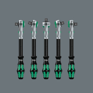 Wera 8100 sc 2 zyklop speed-ratelset, 1 2 , 37‑delig gereedschapsset (zwart groen, snelheidsratel met draaibare kop)