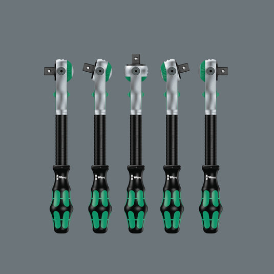Wera 8100 sc 2 zyklop speed-ratelset, 1 2 , 37‑delig gereedschapsset (zwart groen, snelheidsratel met draaibare kop)