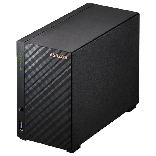 Asustor drivestor 2 gen2 (as1202t) nas (zwart, lan, usb)