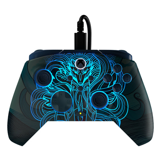 Turtle beach rematch geavanceerde bedrade controller (blue kitsune, xbox serie x|s, xbox one, pc)