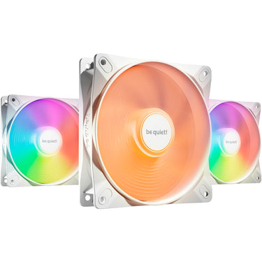 Be quiet! light wings lx pwm rgb case fans (wit, 3 stuks, 120 x 120 x 25 mm)