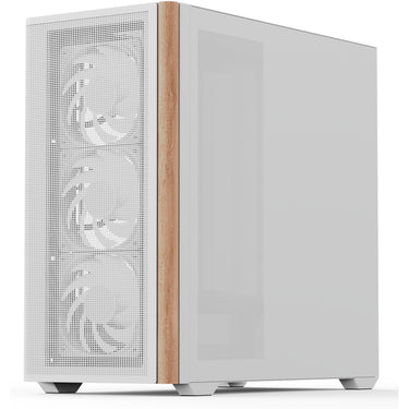 Aerocool b301a mini tower behuizing (wit | 1x usb-a | 1x usb-c | rgb)