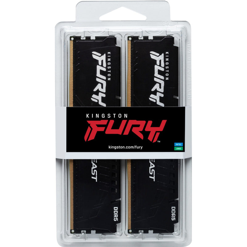 Load image into Gallery viewer, Kingston fury beast 32 gb ddr5-5600 (2x 16 gb) werkgeheugen (zwart, kf556c36bbek2-32, xmp 3.0, expo)
