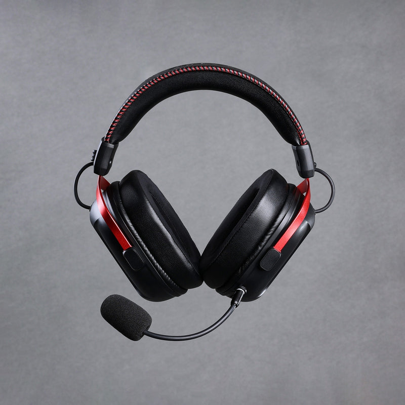 Afbeelding laden in galerijviewer, Mchose s9 pro wireless over-ear gaming headset (zwart rood, pc laptop playstation switch smartphone, 2.4g bluetooth wired type-c )
