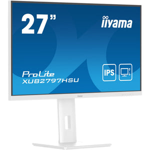 Iiyama prolite xub2797hsu-w2 27 monitor (wit, hdmi, displayport, 2x usb-a, usb-b)