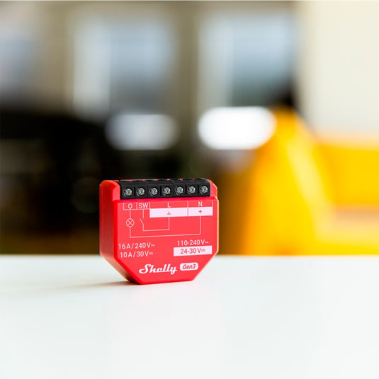 Shelly 1pm gen3 relais (rood, wifi, bluetooth)
